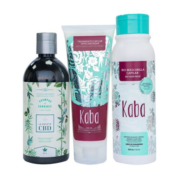 KIT CAPILAR KABA + SHAMPOO PARA CABELLO SECO LA RECETA CBD