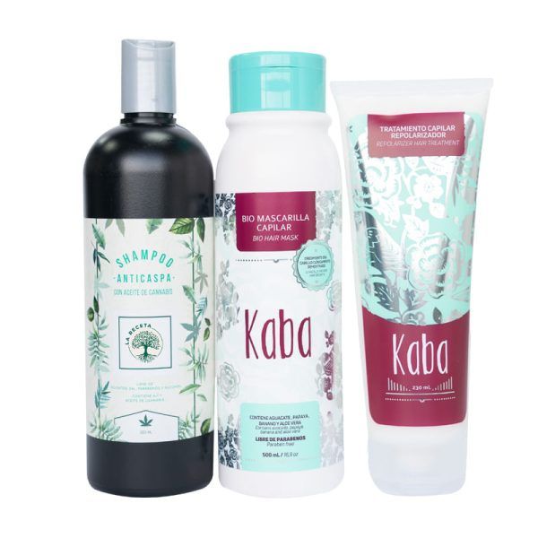 KIT CAPILAR KABA + SHAMPOO ANTICASPA LA RECETA CBD