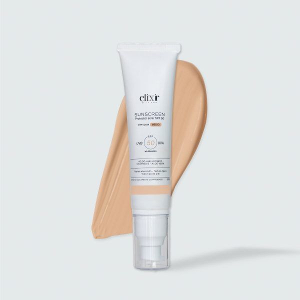 PROTECTOR SOLAR SPF 50 CON COLOR - ELIXIR