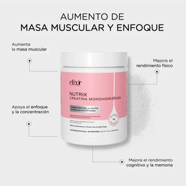 NUTRIX CREATINA MONOHIDRATADA - ELIXIR